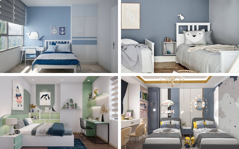 Màu sơn phòng ngủ cho bé trai