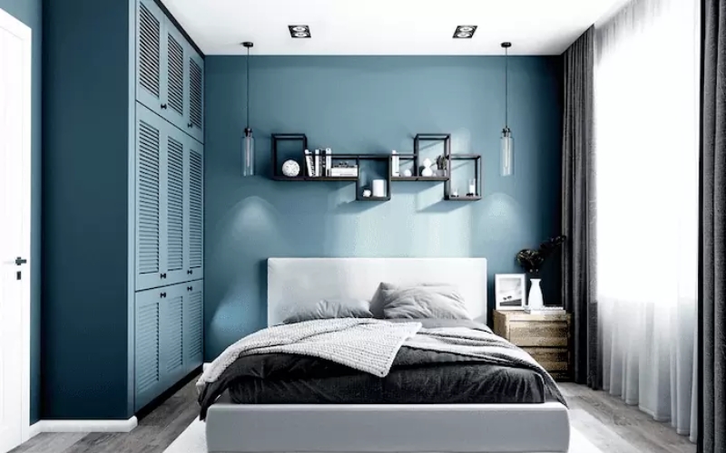 Phối màu Xanh Navy – Trắng Kem: Tạo chiều sâu tinh tế