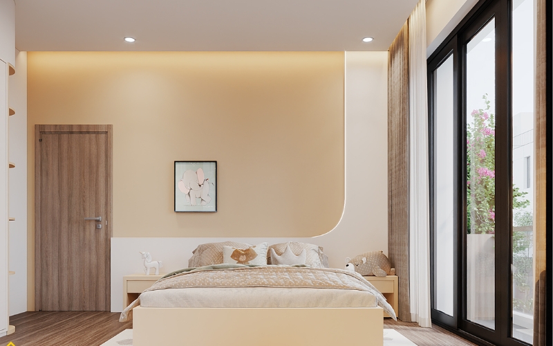 Phối màu Trắng – Ghi – Nâu Gỗ