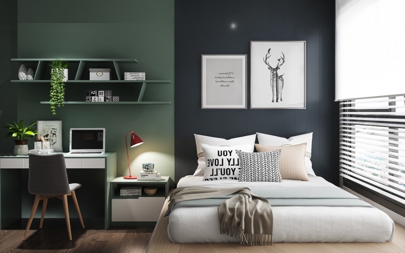 Phối màu Xám Nhạt – Xanh Rêu: Hiện đại và khác biệt