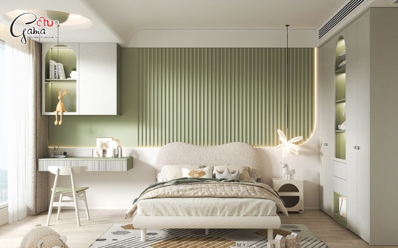 Màu xanh mint hoặc xanh baby – tươi mát, hiện đại và dễ phối