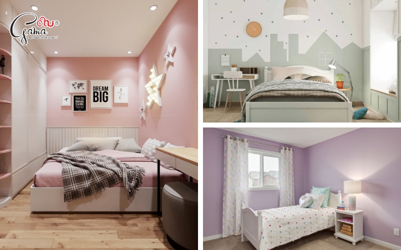 Một số gợi ý phối màu sơn cho phòng bé gái