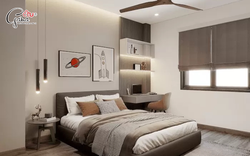 Màu be hoặc nâu nhạt – Tạo cảm giác ấm cúng, gần gũi