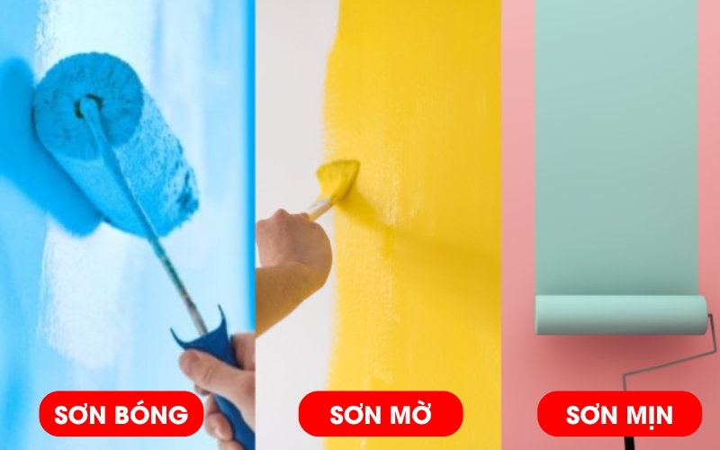Phân biệt sơn bóng, sơn mờ và sơn mịn