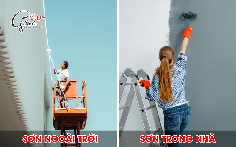 Phân biệt giữa sơn ngoài trời và sơn trong nhà
