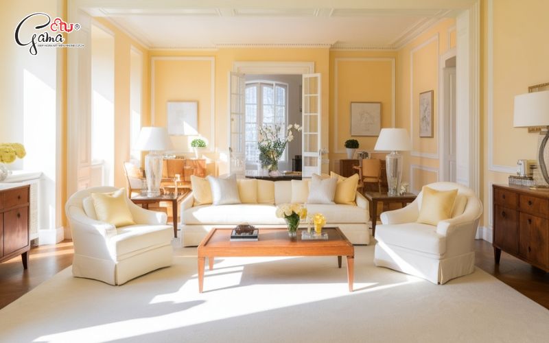 Vàng nhạt trắng rạng rỡ