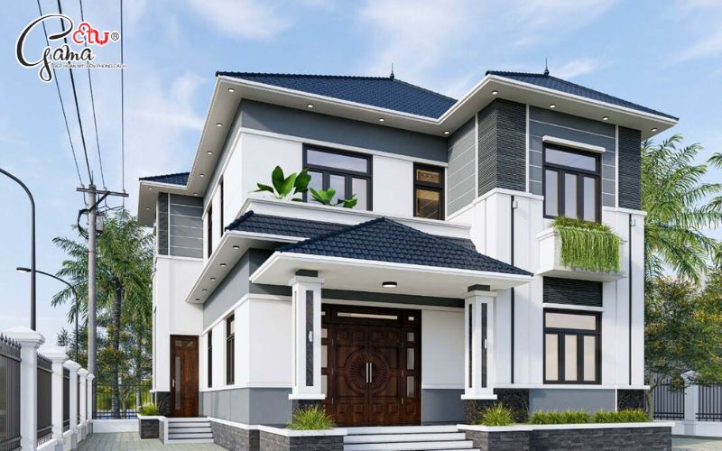 Nhà ống có ban công, lam chắn nắng