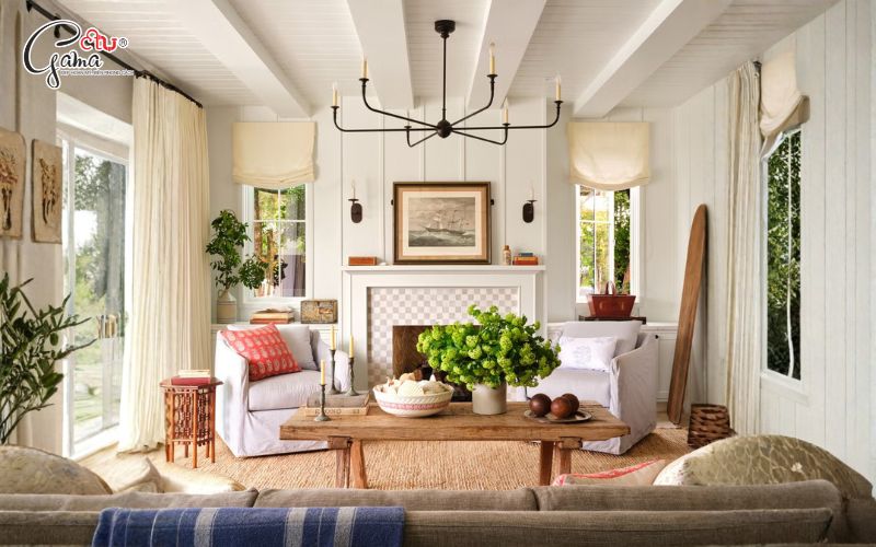 Màu sơn nội thất chủ đạo của năm 2025 - Tông trắng ấm – be – kem hiện đại