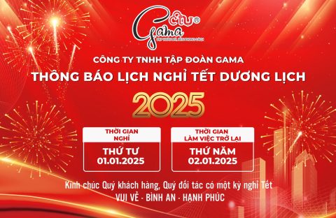 Sơn Gama thông báo nghỉ Tết Dương lịch 01/01/2025