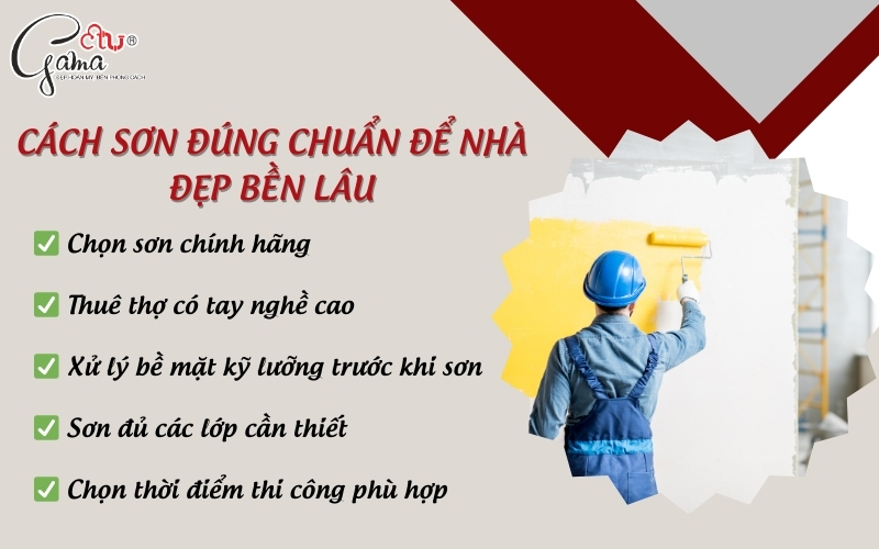 Cách sơn đúng chuẩn để nhà đẹp bền lâu