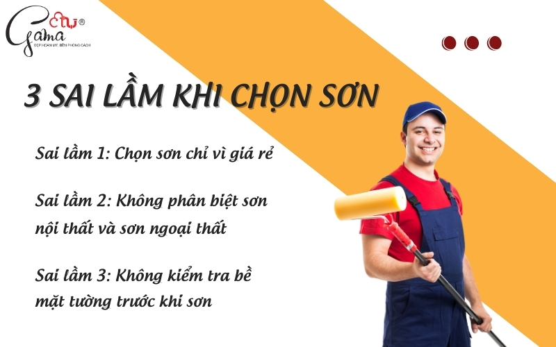 3 sai lầm khi chọn sơn nhà