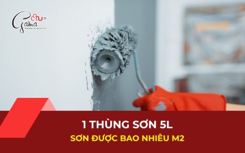 1 thùng sơn 5 lít sơn được bao nhiêu m2