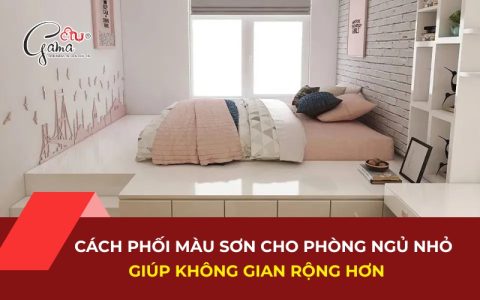 Phối màu sơn cho phòng ngủ nhỏ giúp không gian nới rộng hơn