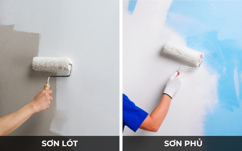 phân biệt giữa sơn lót và sơn phủ