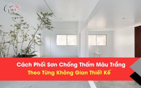 Cách phối sơn chống thấm màu trắng theo từng không gian